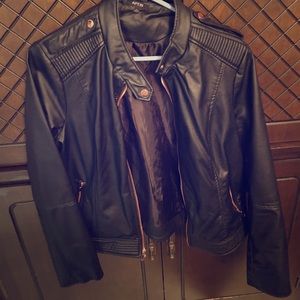 Faux leather black  jacket