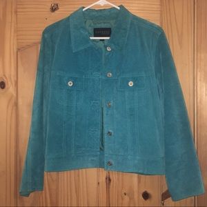 Turquoise suede Coat