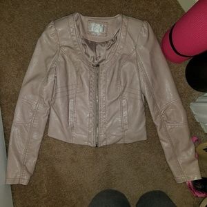 Xhilaration Blush Pink Leather Jacket
