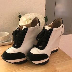 Ruthie Davis White wedge sneakers. Super comfy!