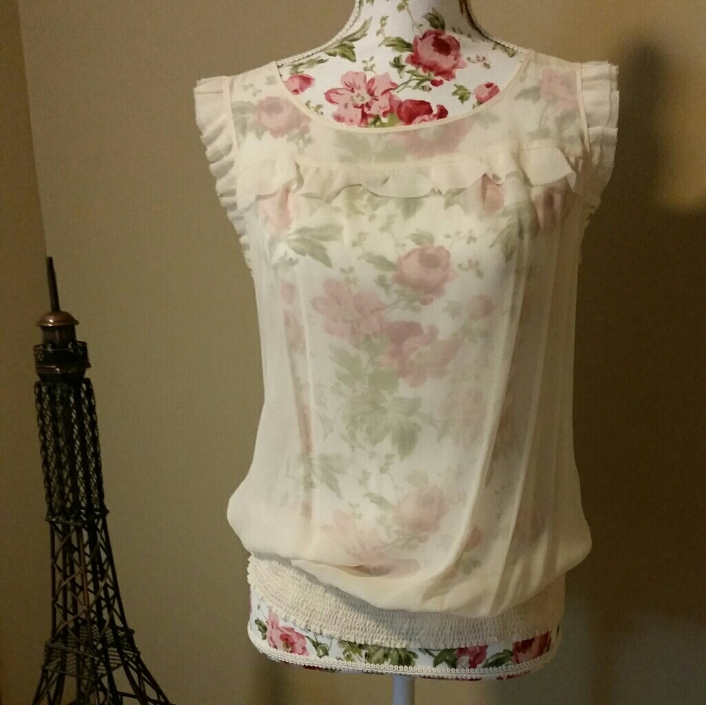 Sheer, silk blouse from Guess