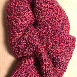 Fuschia Multi Warm Crochet Scarf