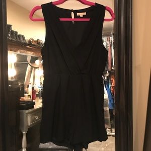Sleeveless black romper