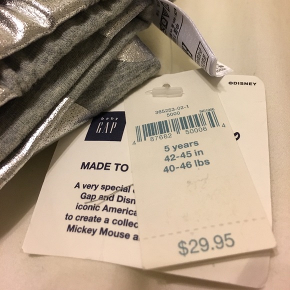 Baby Gap Disney Cozy Legging Mickey Mouse Msrp$29 - Picture 6 of 8