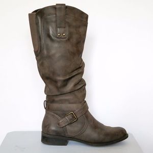 White Mountain Slouchy Gray Brown Boots