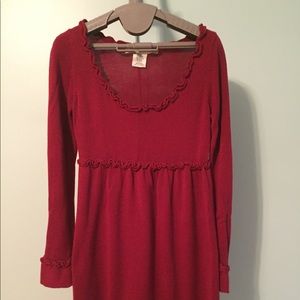 Max Studio Red Sweater Dress.