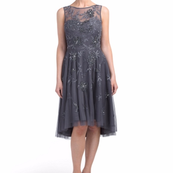 NWT Aidan Mattox Embroidered Beaded Dress Size 6