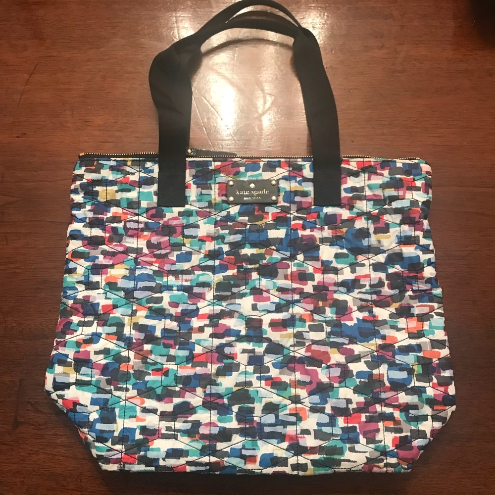 Kate Spade New York quilted multicolor tote