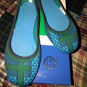 Tory Burch Plaid Knit ballet flat