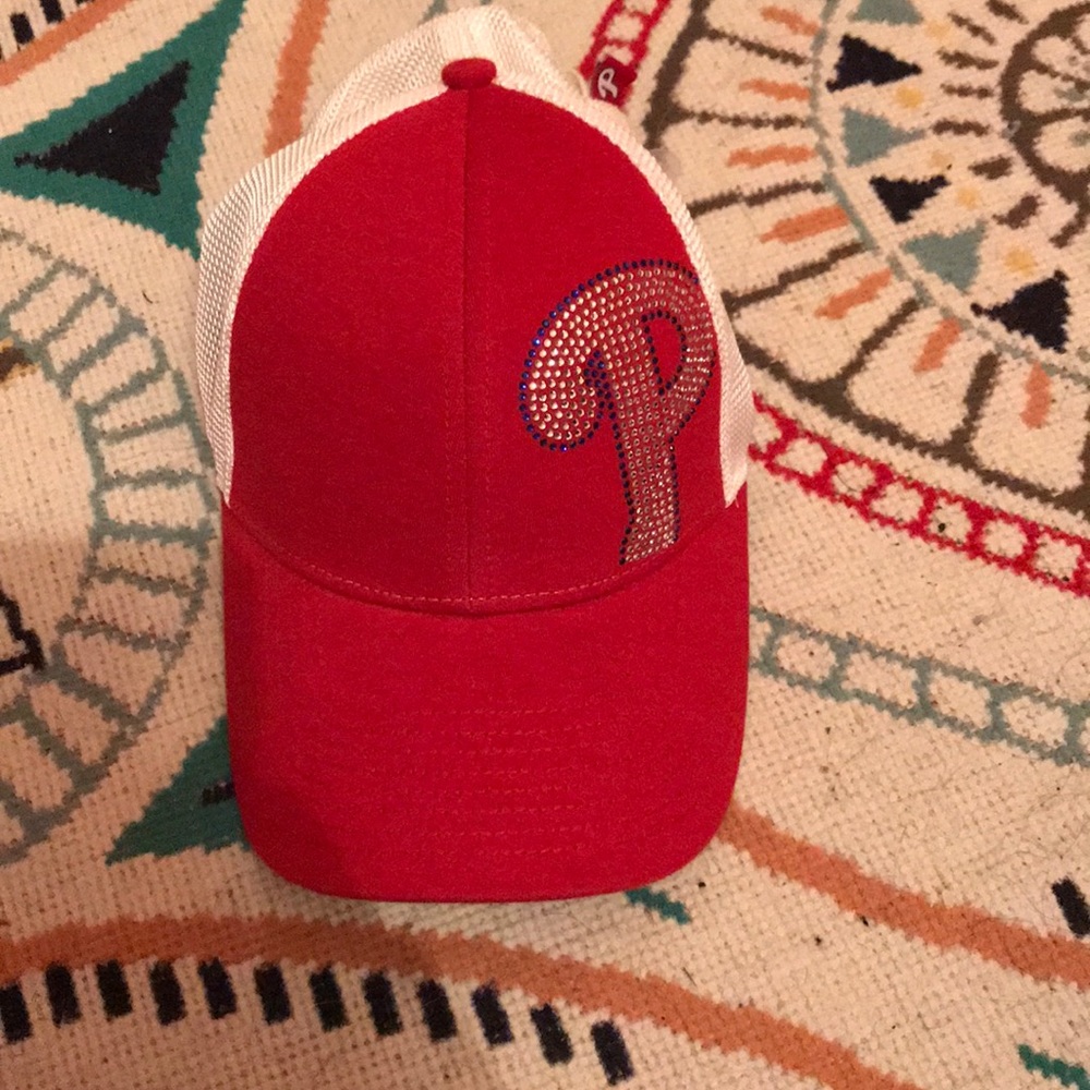 Phillies Hat w/ Rhinestones