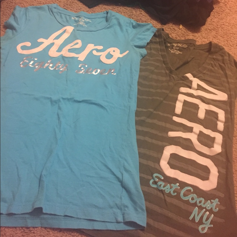2 Aeropostale medium shirts