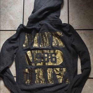 Vs Pink zip up hoody size small ONE DAY SALE