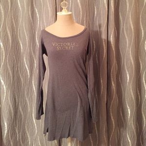 Long Sleeve Grey Victoria’s Secret Angel Sleep Tee