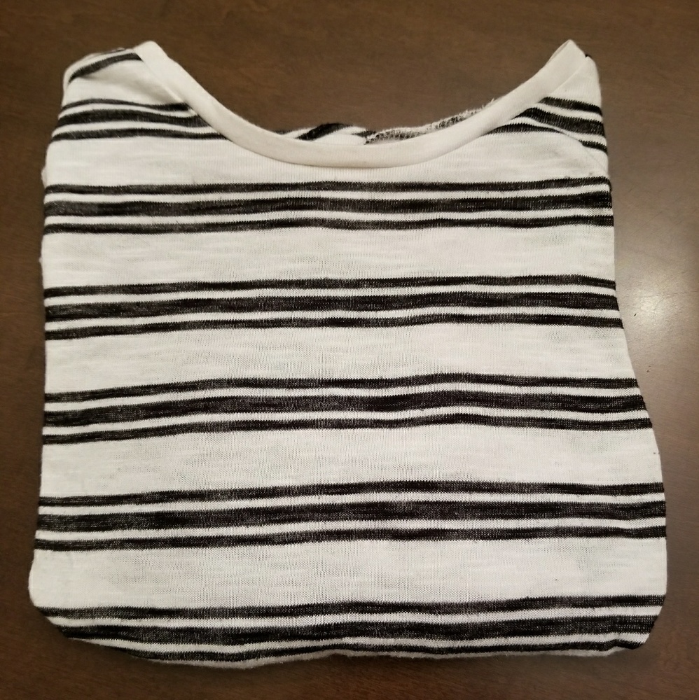 H&M Stripe 3/4 Sleeve Shirt