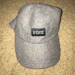 VS Pink grey “wool” hat