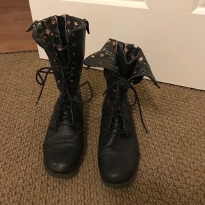 Lace up combat boots