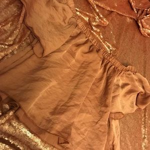 Rose Gold off the shoulder tee