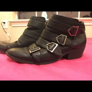 Ankle buckle boots