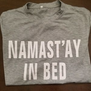 💛SOLD 💛Namast'ay In Bed Tee