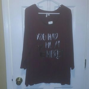 Cato Long sleeve Wine Tee