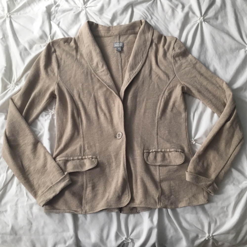 Converse Tan/Beige Sweatshirt Blazer Jacket