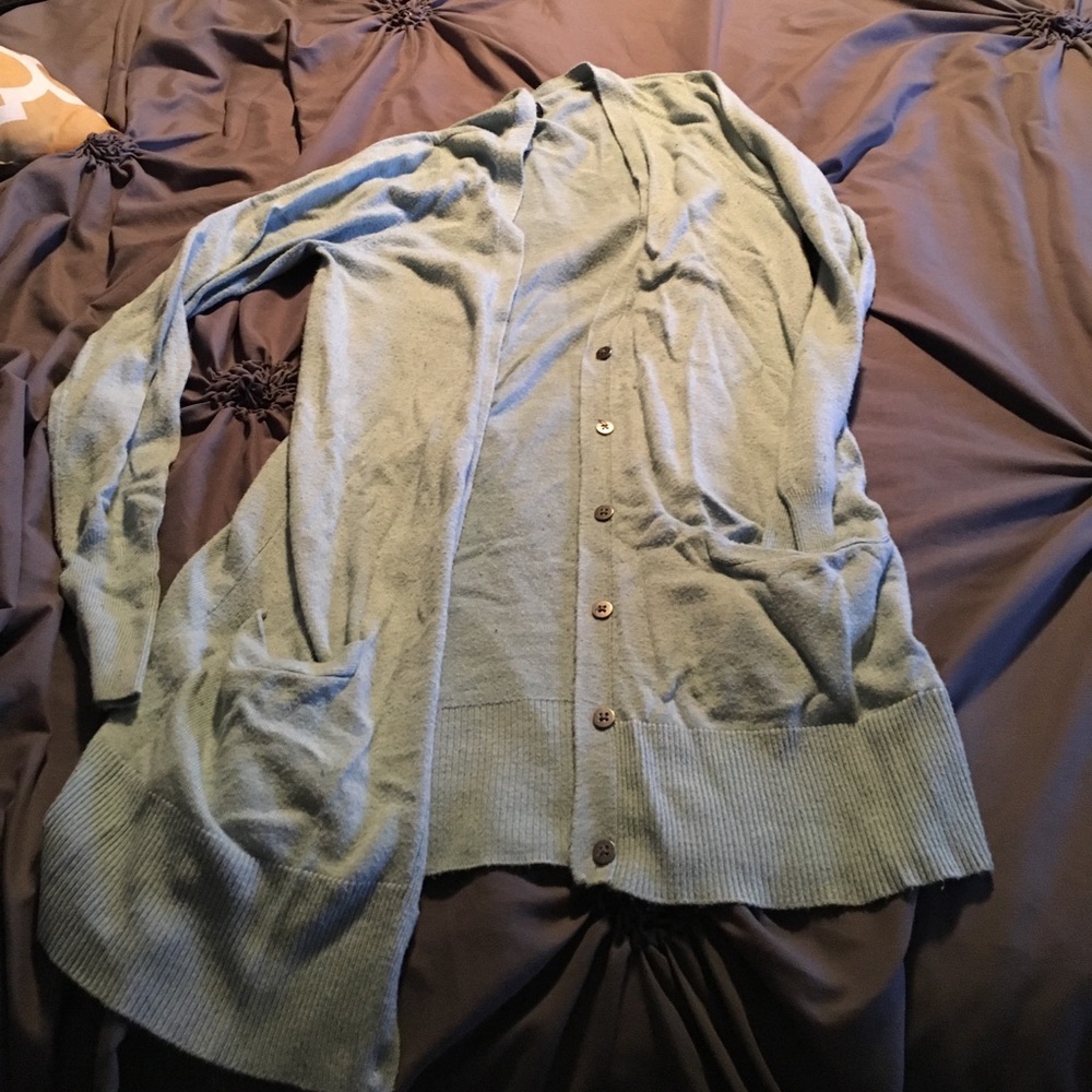 Robins egg blue Mossimo cardigan silver buttons