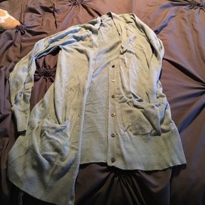 Robins egg blue Mossimo cardigan silver buttons