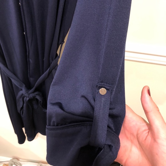 Navy Jersey shirt dress - Picture 4 of 4