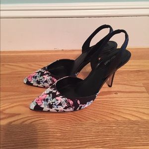 White House Black Market Flower Heels