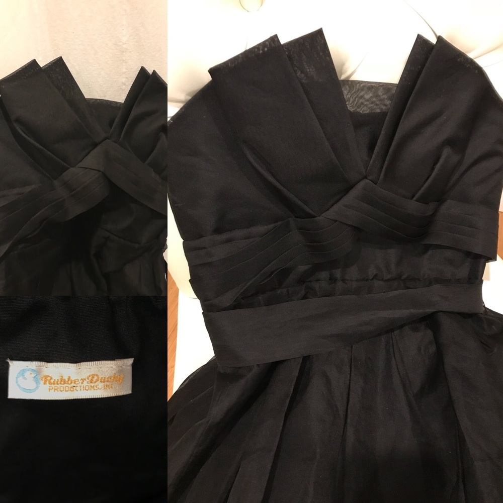 Black taffeta dress