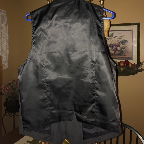 Charcoal/black suit vest - Picture 2 of 4