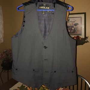Charcoal/black suit vest