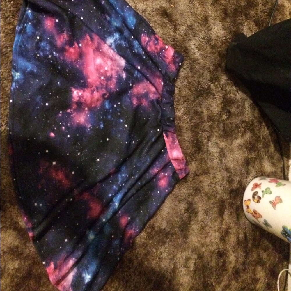 Galaxy skater skirt
