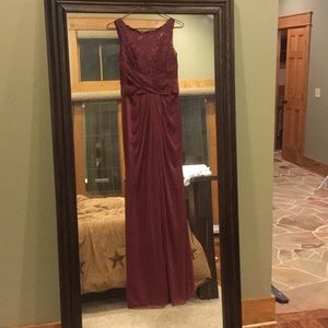 Wine colored dress from David’s bridal.