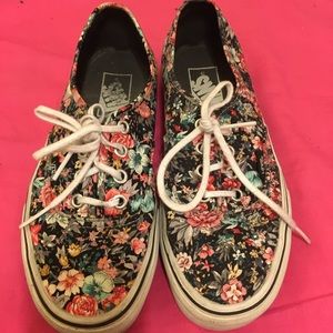 Vans floral shoes