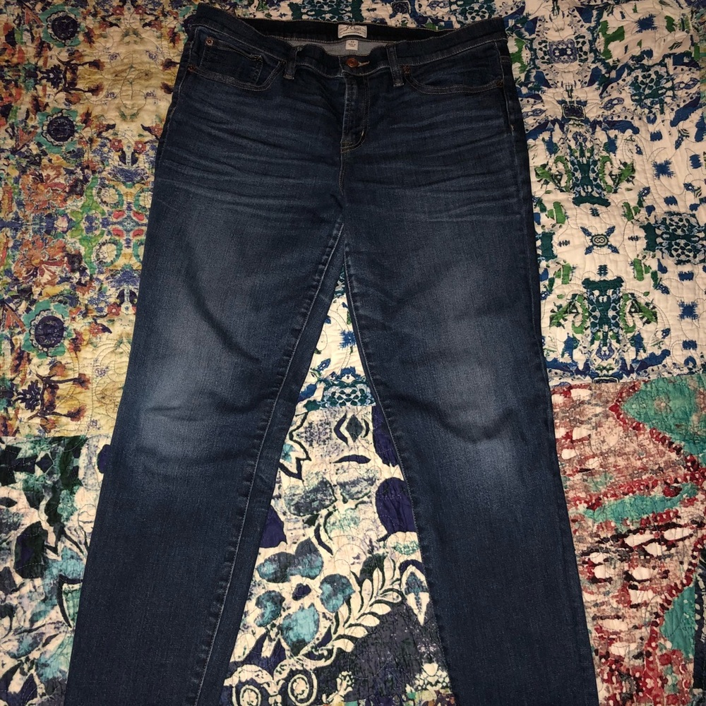 J. Crew Mid-Rise Toothpick Jeans Size 32/14