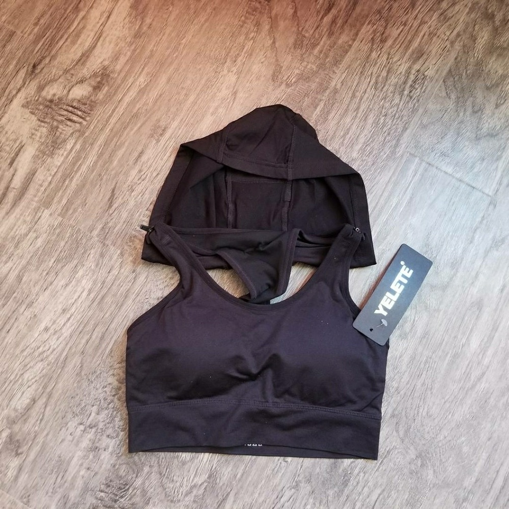 Hooded sports bra