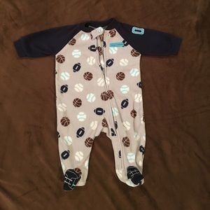 Just One You Footed Sports Pajama! Size 3 Months!