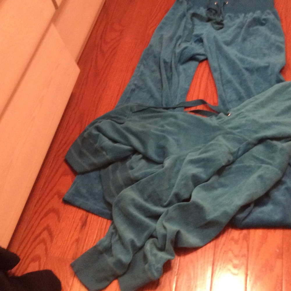 Blue velvet suit worn twice