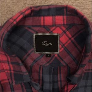 Rails pink and blue flannel