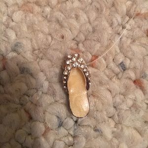 White/cream Flip flop Necklace