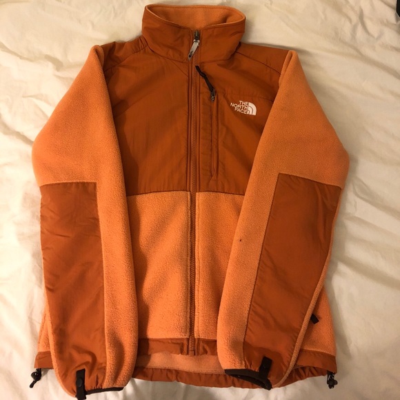 north face burnt orange jacket