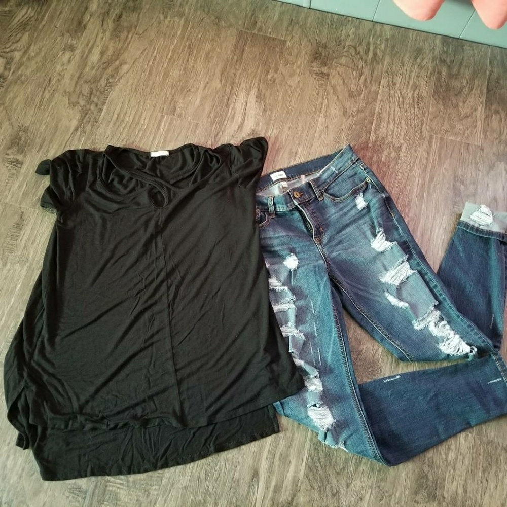 Black Criss Cross Tunic