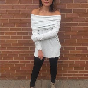 Off The Shoulder Lightweight Thermal Top