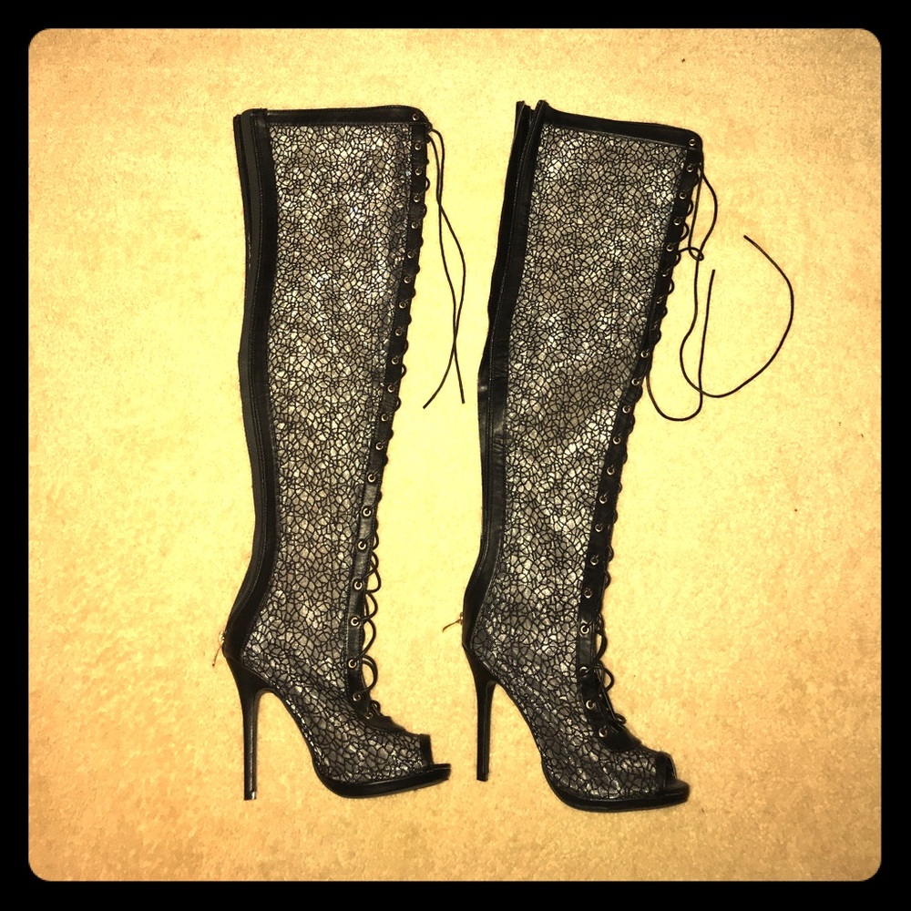 Liliana lace-up stiletto boot
