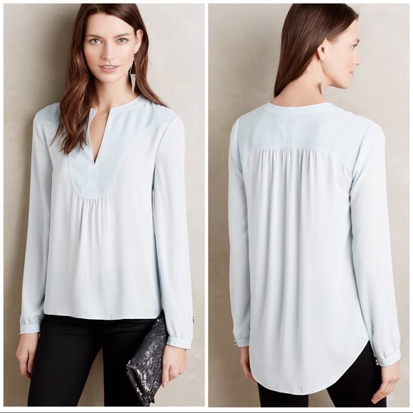 Anthropologie Tops - Anthro Paris in HD Thelma Blouse in Blue