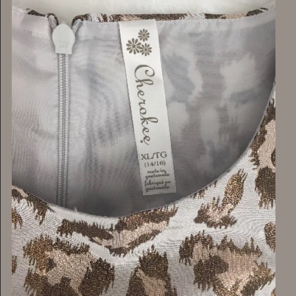 Girls Cherokee top rose gold cheetah print - Picture 3 of 3