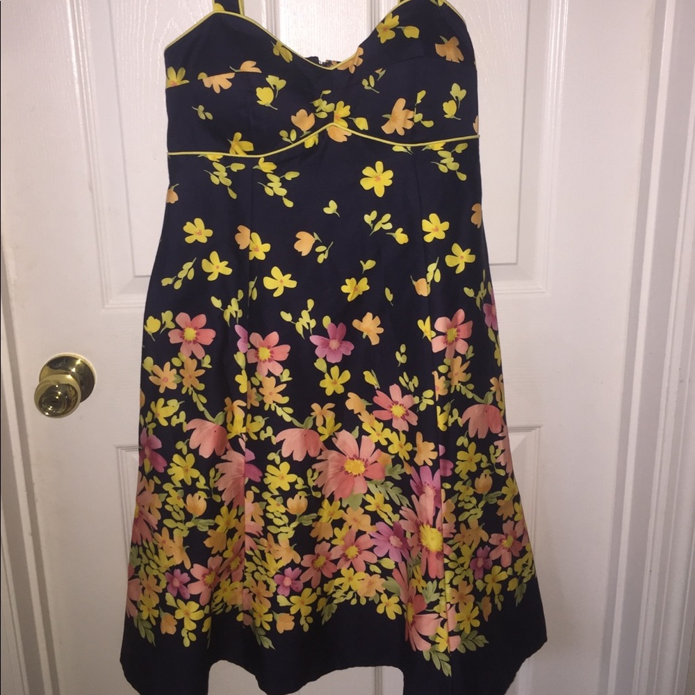 Navy Floral Dress