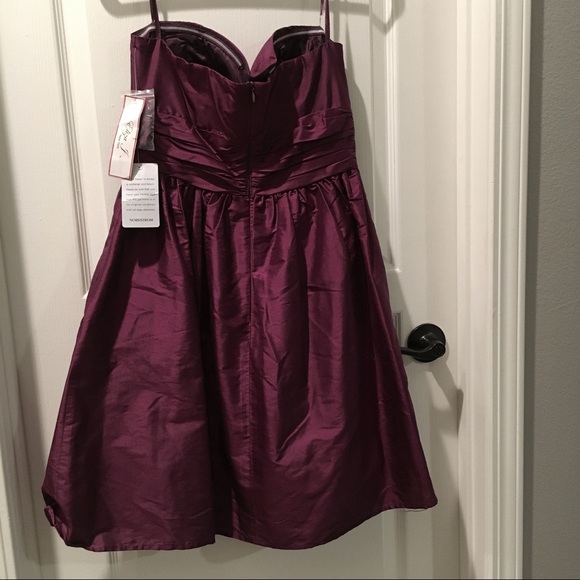 Eliza J Eggplant Strapless Party Dress - Picture 2 of 4