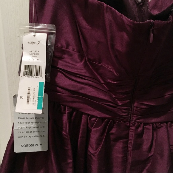 Eliza J Eggplant Strapless Party Dress - Picture 3 of 4